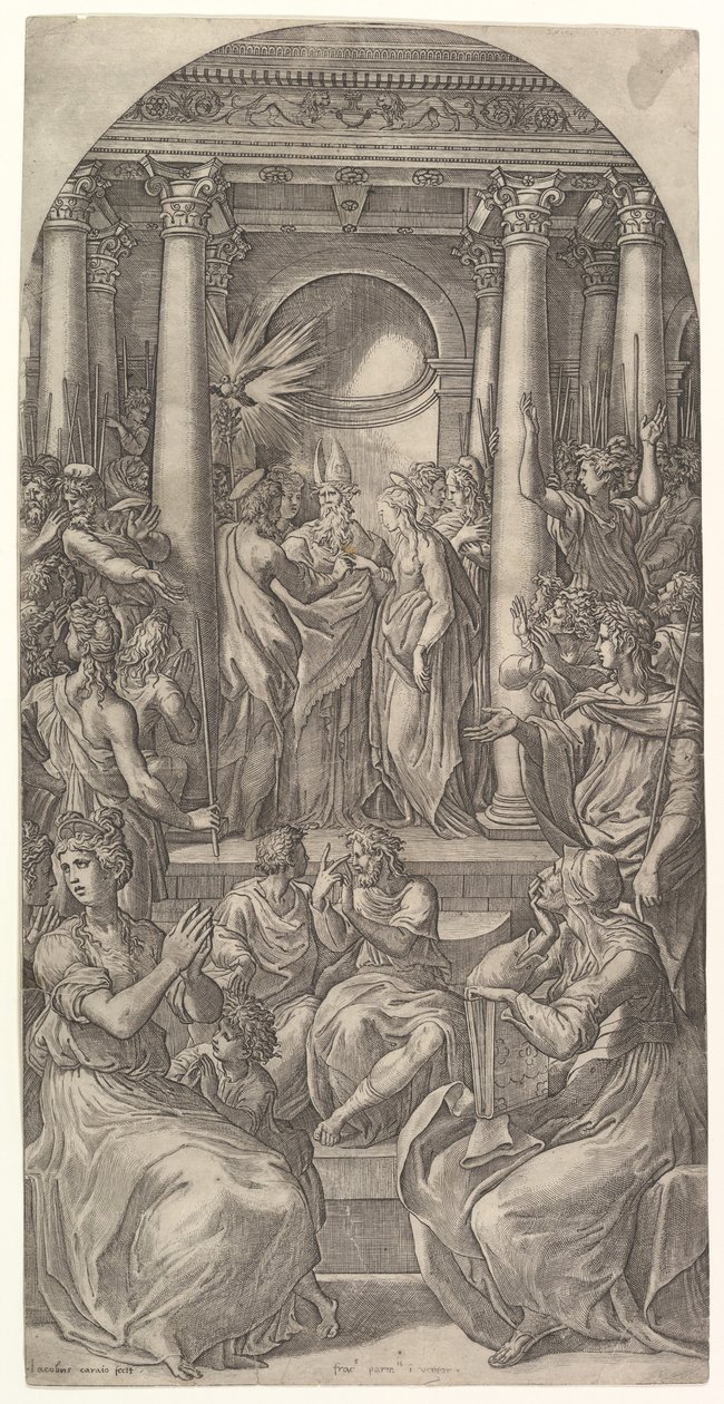 Svatba Panny, ca. 1525. od Giovanni Jacopo Caraglio