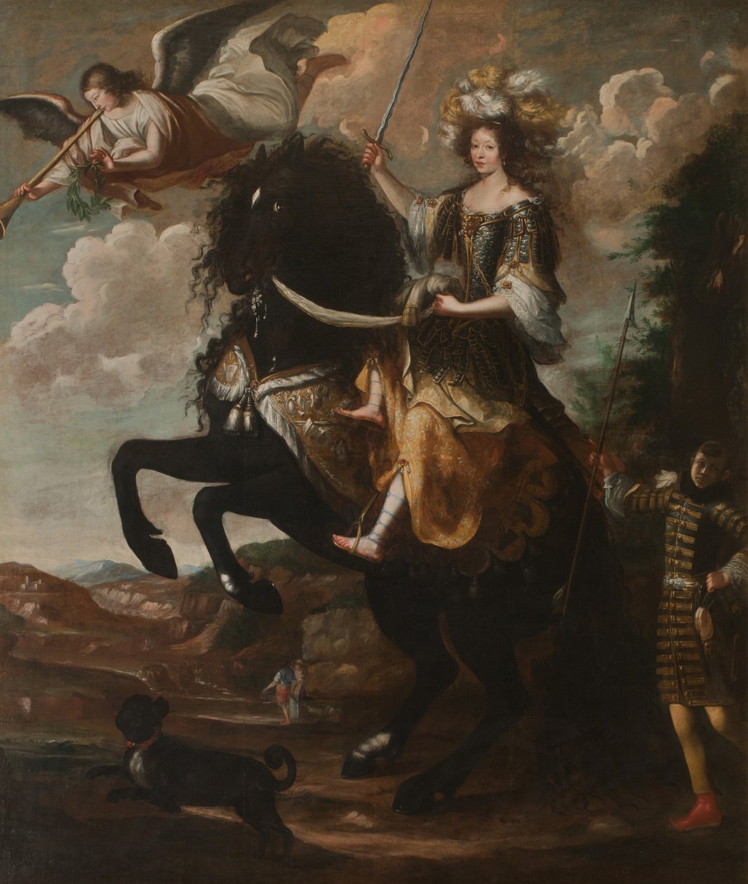 Jezdecký portrét Marie Jeanne Baptiste 1644-1724, vévodkyně Savojská, c. 1670. od Giovanni Luigi Buffi