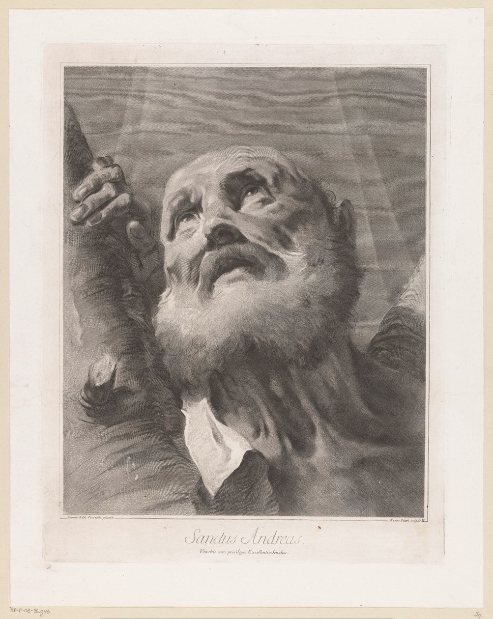Apoštol Andreas Sanctus Andreas (titul na objektu) Apostelen (název série) od Giovanni Marco Pitteri