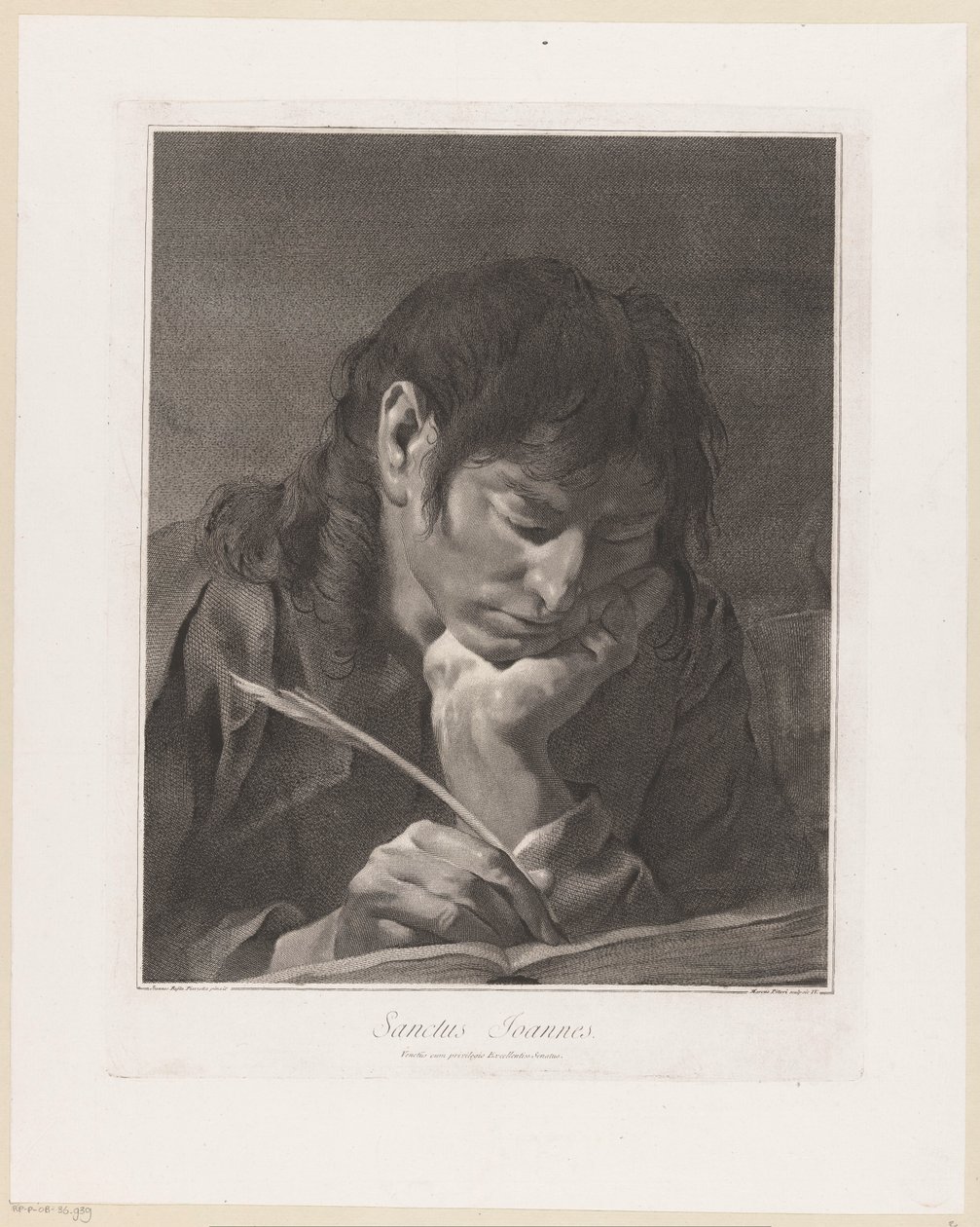 Apoštol Jan Sanctus Joannes (titul na objektu) Apoštolové (název série) od Giovanni Marco Pitteri