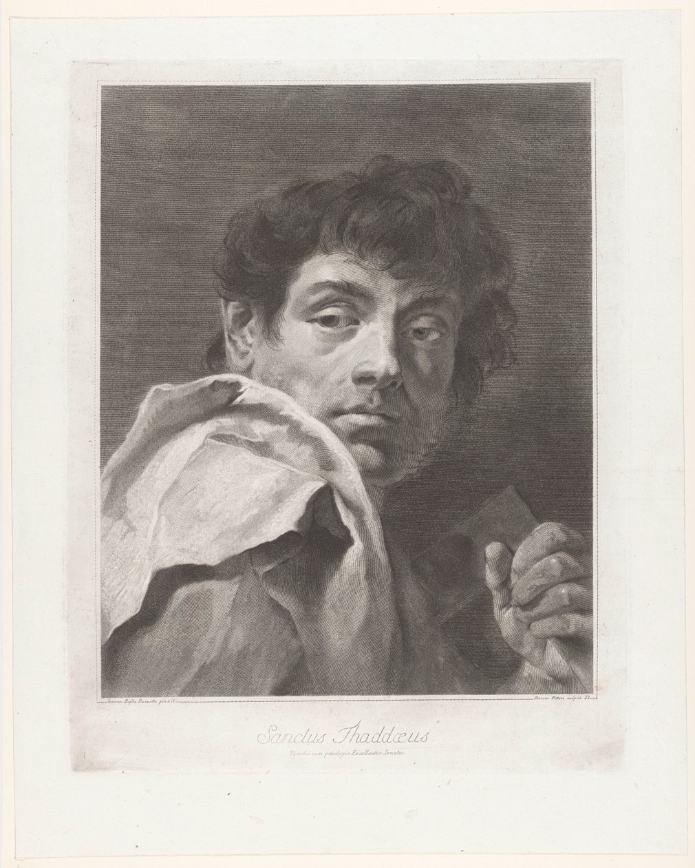 Apoštol Juda Tadeáš Sanctus Thaddaeus (titul na předmětu) Apoštolové (název série) od Giovanni Marco Pitteri