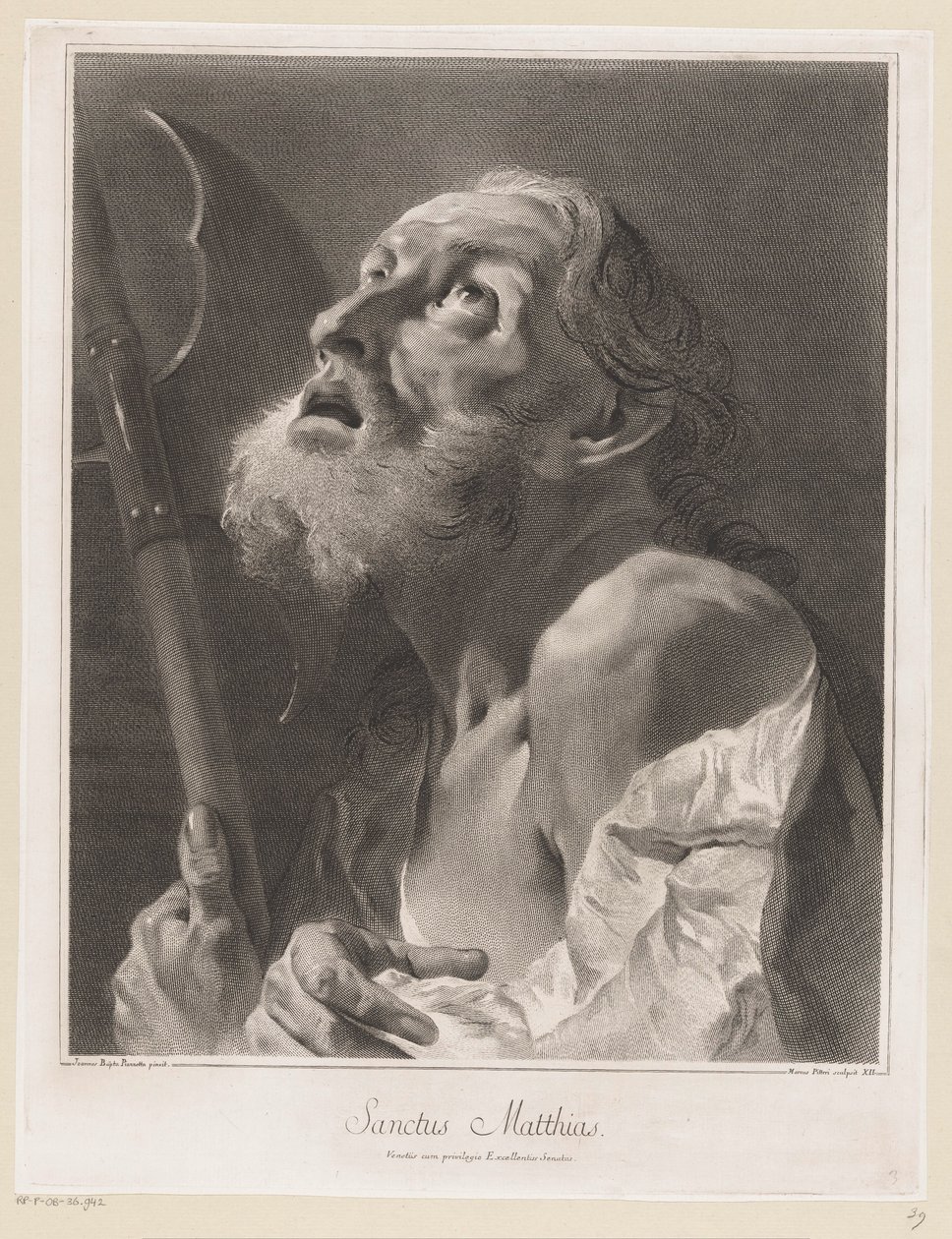 Apoštol Matyáš Svatý Matyáš (titul na předmětu) Apoštolové (název série) od Giovanni Marco Pitteri
