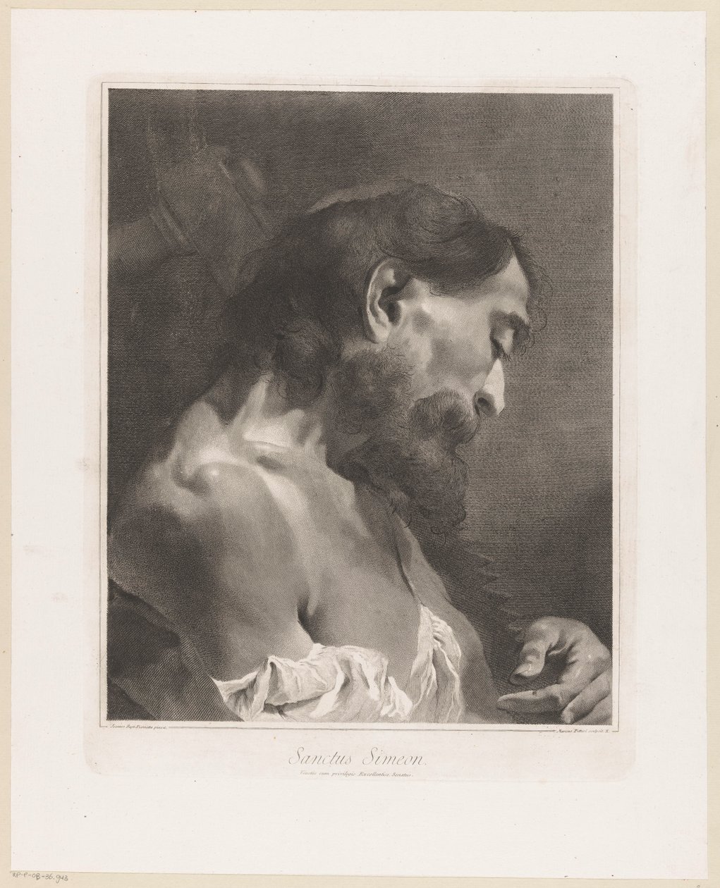 Apoštol Simon Sanctus Simeon (titul na předmětu) Apostelen (název série) od Giovanni Marco Pitteri