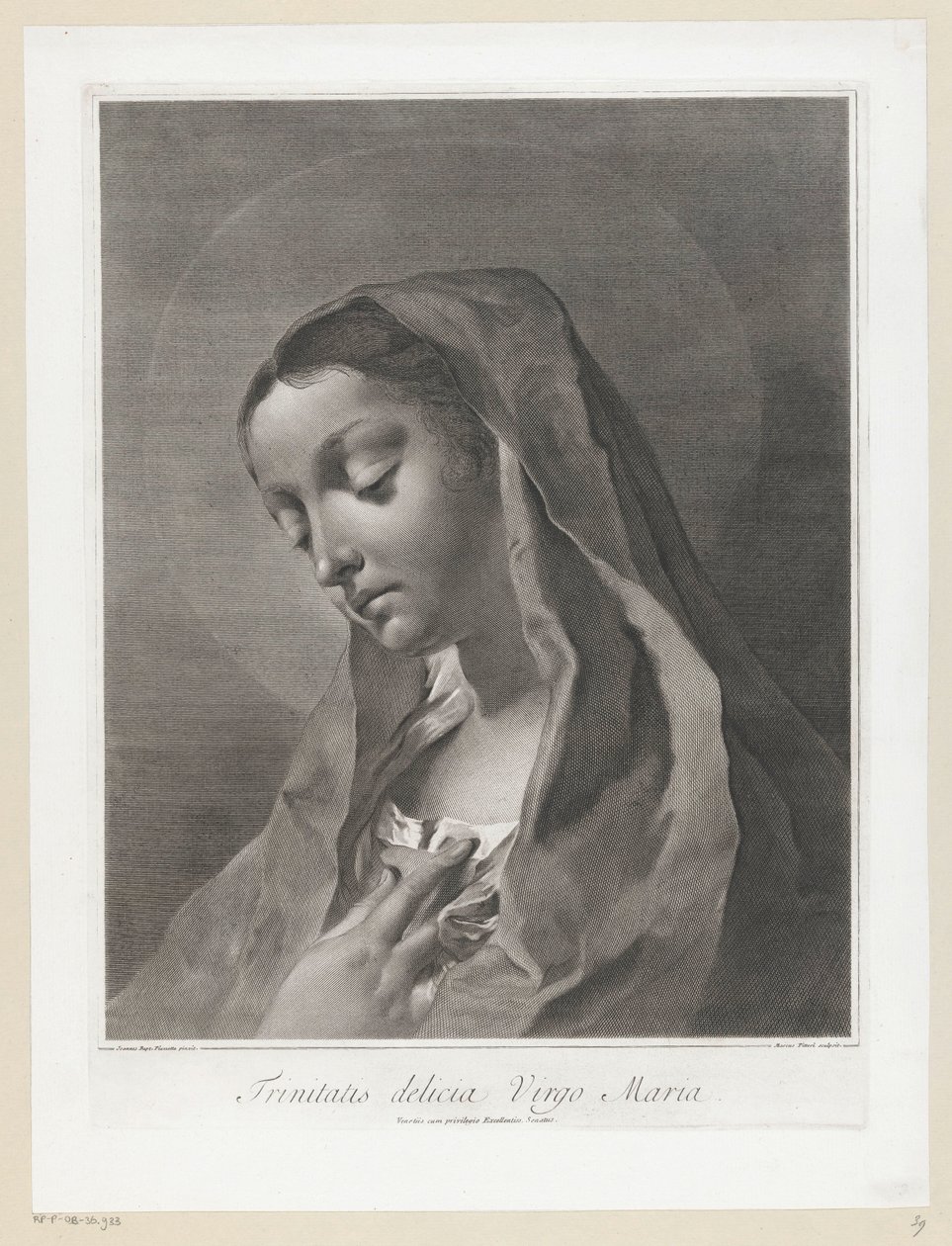 Maria Panna Maria od Trojice (titul na předmětu) od Giovanni Marco Pitteri