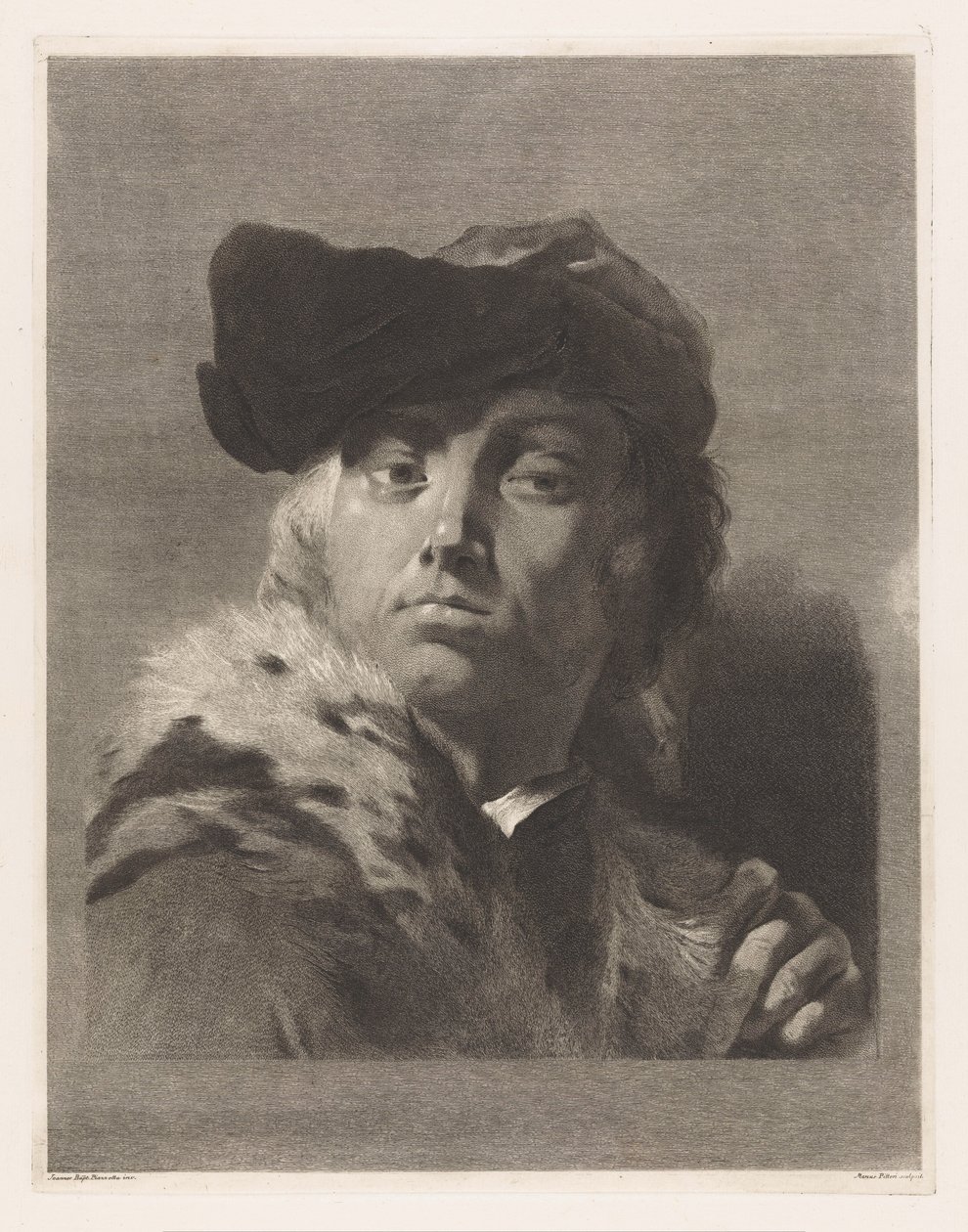 Portrét umělce Giovanni Battista Piazzetta od Giovanni Marco Pitteri