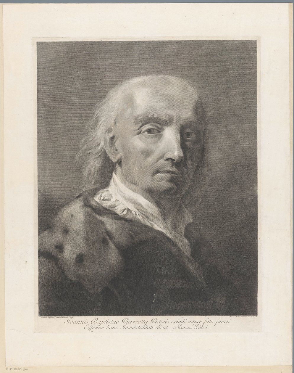 Portrét umělce Giovanni Battista Piazzetta od Giovanni Marco Pitteri