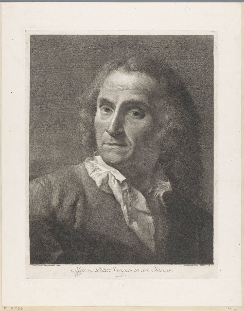 Tiskař portrétních van Giovanni Marco Pitteri Marcus Pitteri Blue Engraver in Air (název na objektu) od Giovanni Marco Pitteri