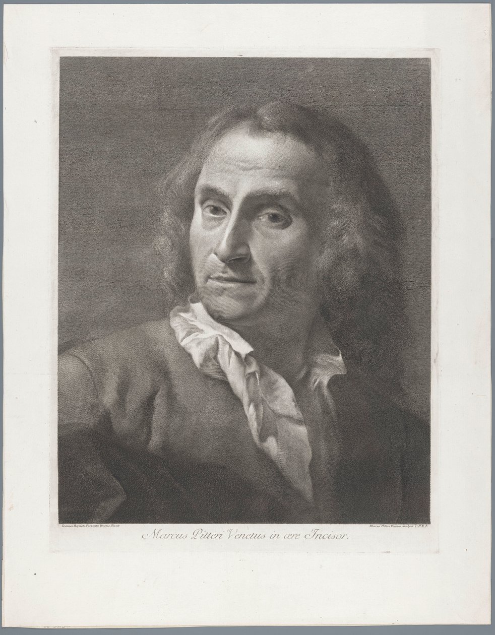 Tiskař portrétních van Giovanni Marco Pitteri Marcus Pitteri Blue Engraver in Air (název na objektu) od Giovanni Marco Pitteri