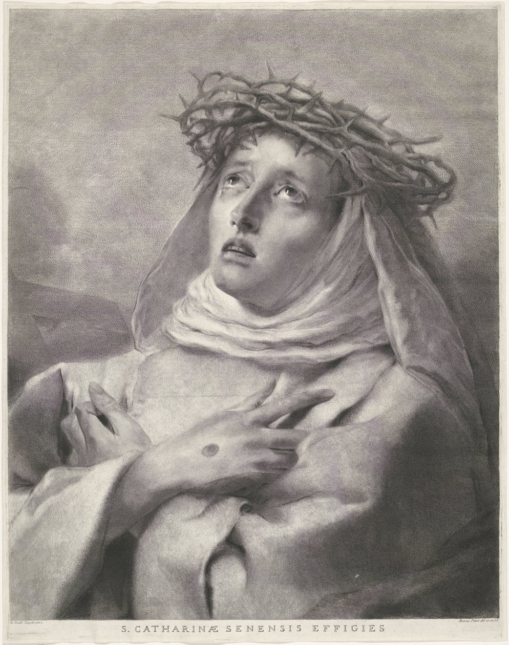 Svatá Kateřina Sienská od Giovanni Marco Pitteri