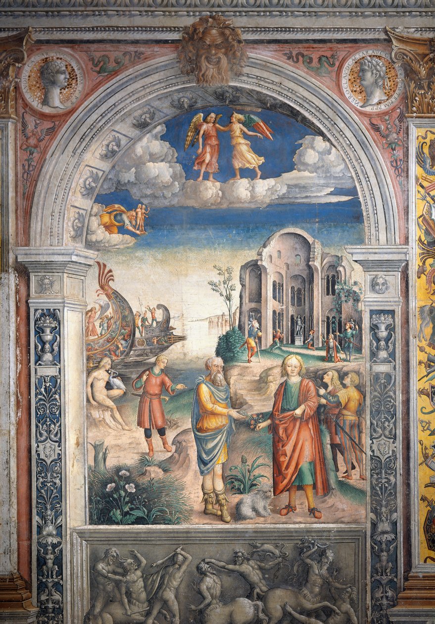 Freska od Giovanniho Maria Falconetta (1468-1535), Hall of Zodiac, Palazzo D