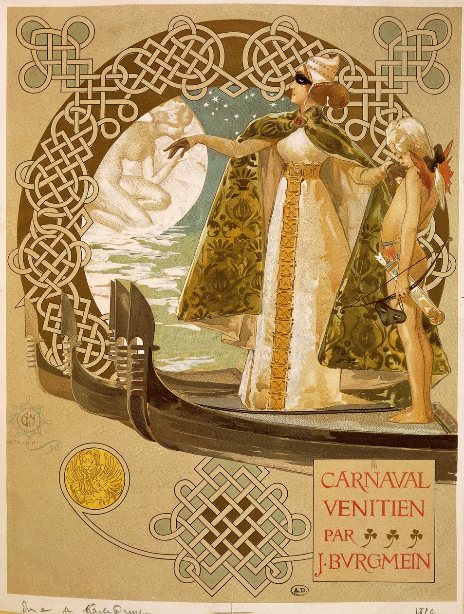 Benátský karneval, plakát Giovanni Mataloni (1868-1944). od Giovanni Maria Mataloni