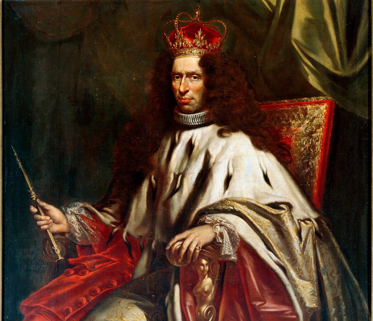 Portrét Antonia Grimaldiho, dóžete genů v letech 1703 až 1705 Malba Giovanniho Maria Delle Pianea (1660-1745) 1690-1691 ne. 230x153 cm Posloupnost soukromé sbírky Luigi Cattaneo Adorno od Giovanni Maria delle called Mulinaretto Piane