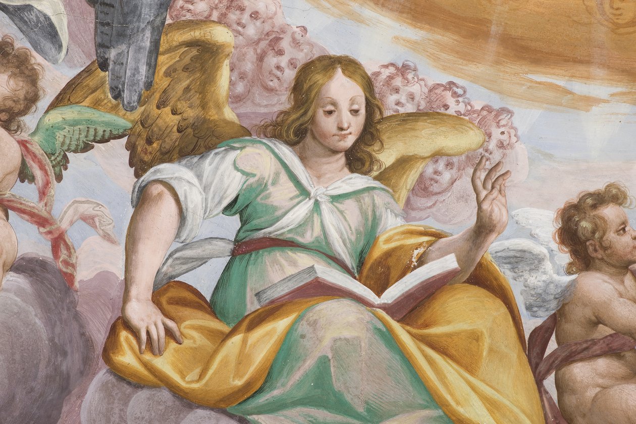 Anděl a putti od Giovanni Mauro della Rovere