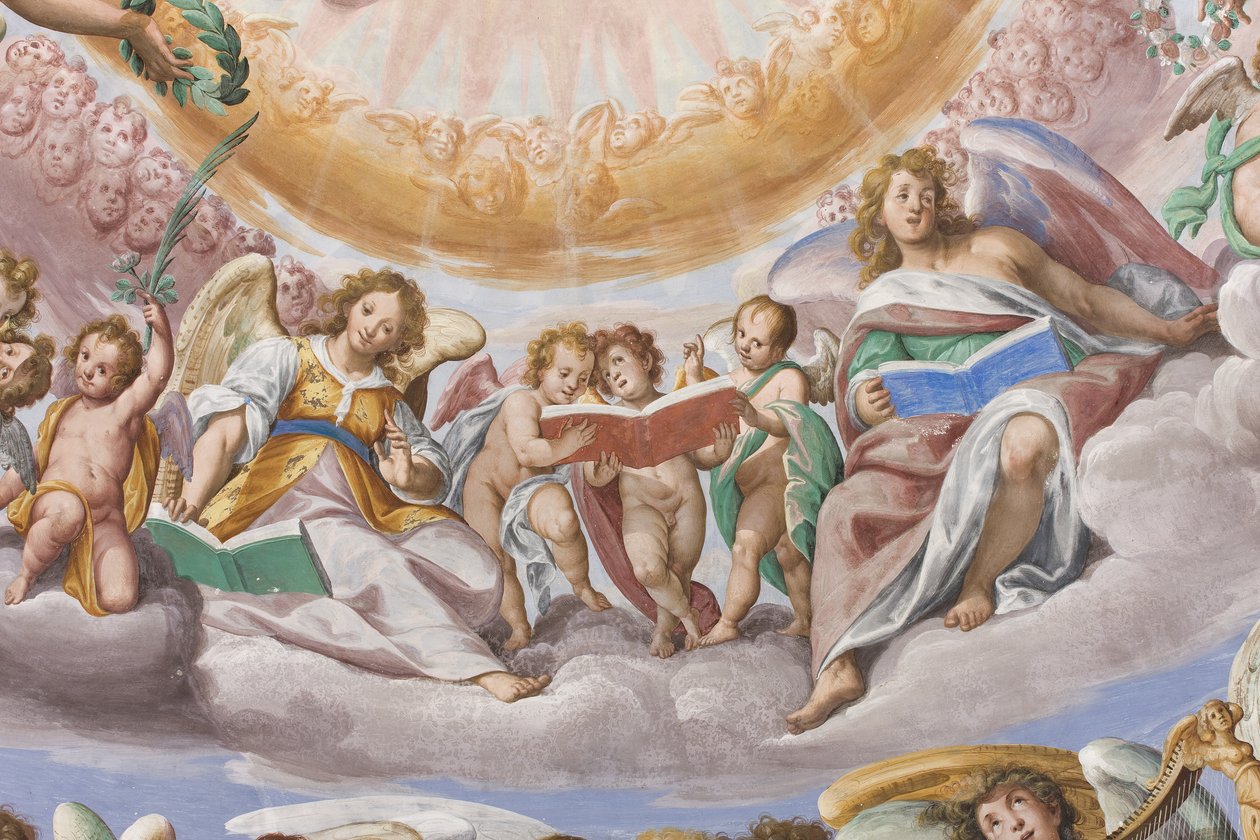 Andělé a zpěv putti (detail 3496733) od Giovanni Mauro della Rovere