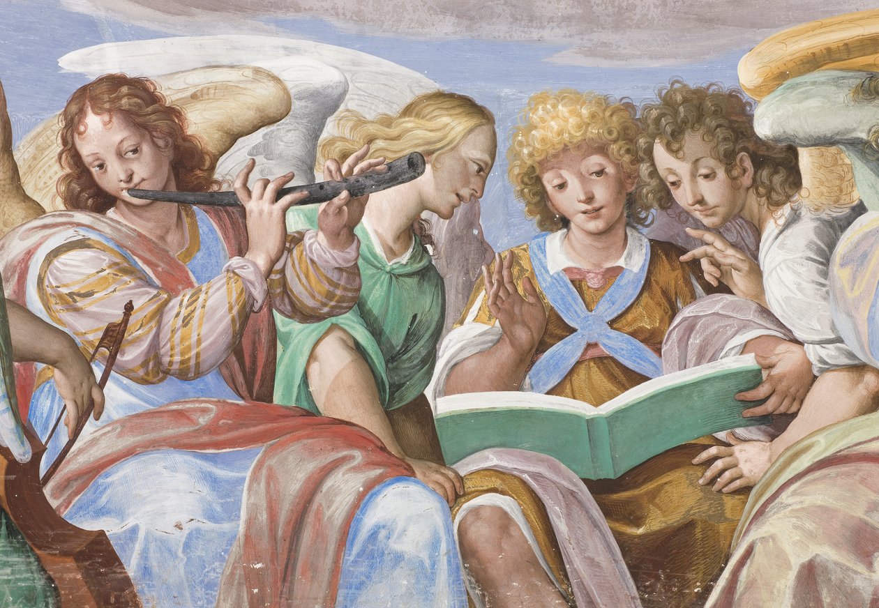 Andělé zpívají a hrají (detail 3496733) od Giovanni Mauro della Rovere