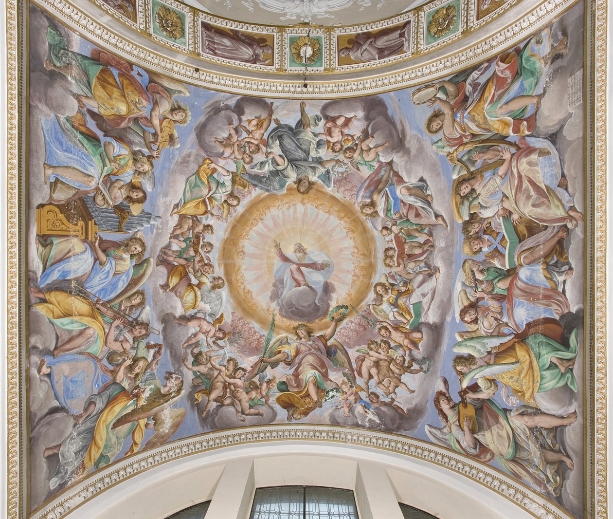 Bůh ve slávě a hudební andělé, 1616 od Giovanni Mauro della Rovere