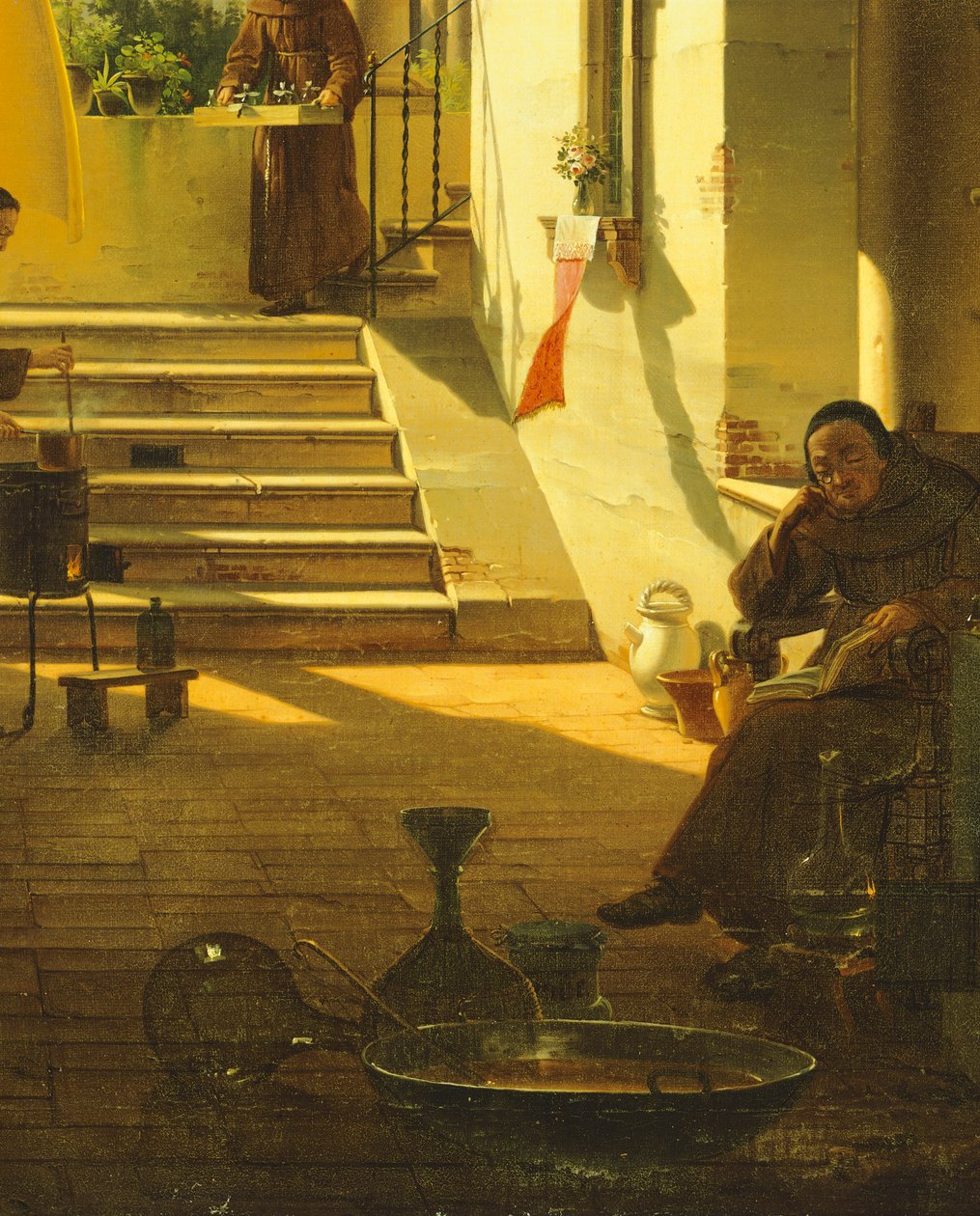 Lékárník kláštera, Giovanni Migliara, detail od Giovanni Migliara