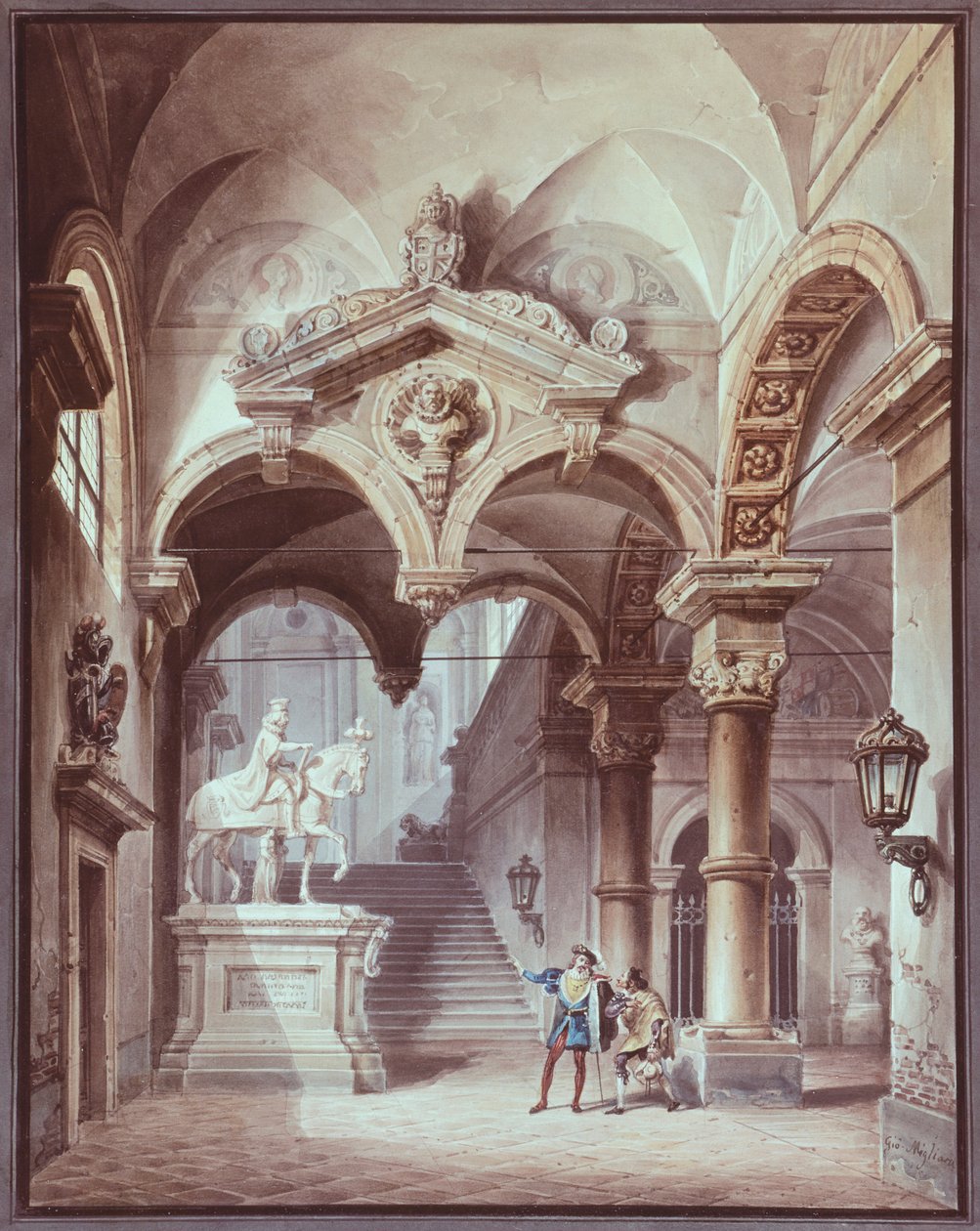 Host Stone, praktický žolík Seville, Giovanni Migliara (1785-1837) od Giovanni Migliara