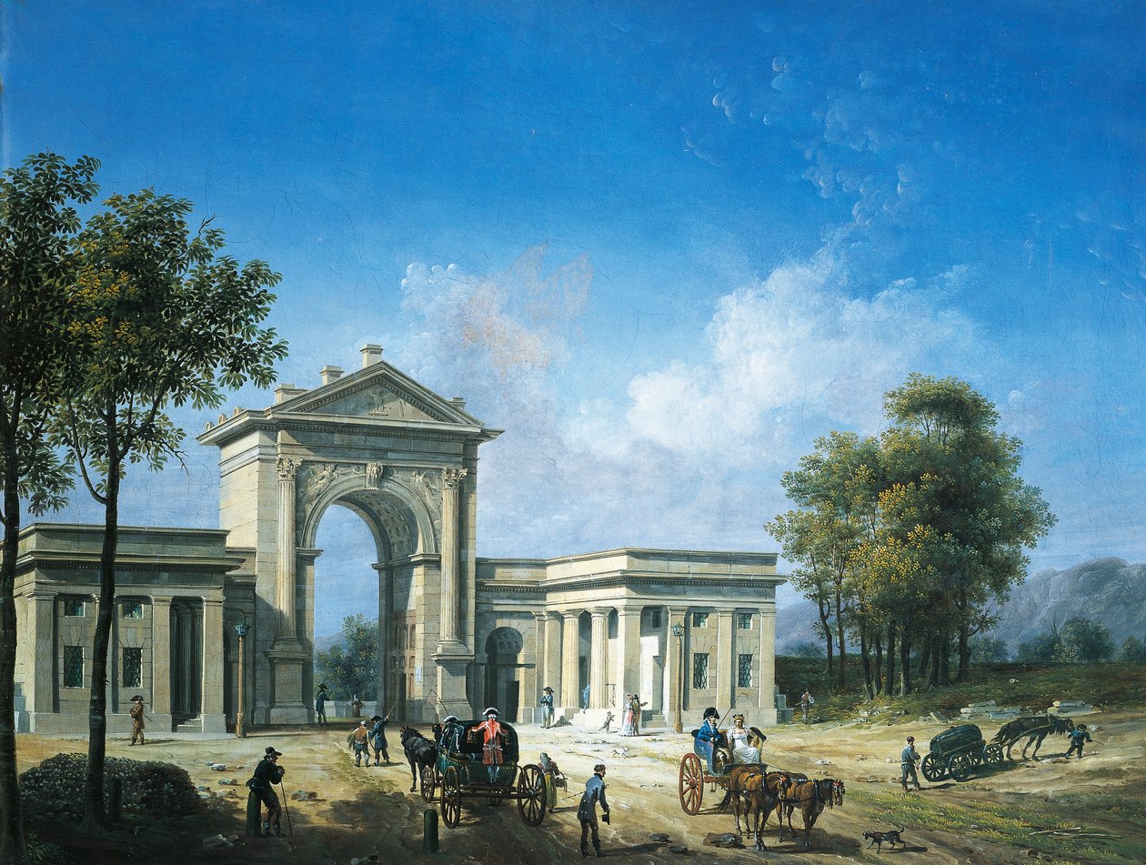 Pohled na Porta Nuova v Miláně, Giovanni Migliara od Giovanni Migliara