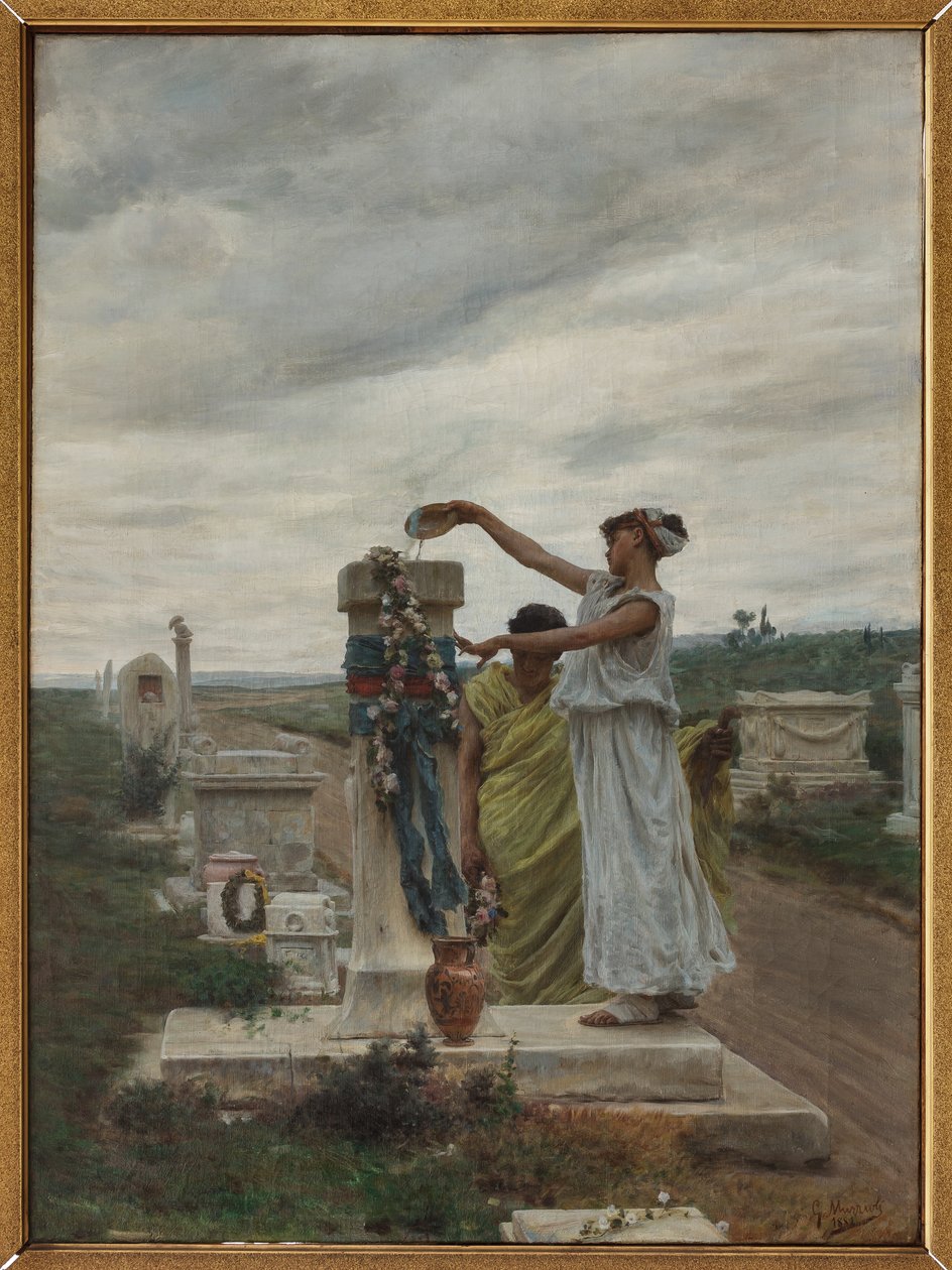 Čest hrdinům (obřad ve starověkém Řecku) (olej na plátně) od Giovanni Muzzioli
