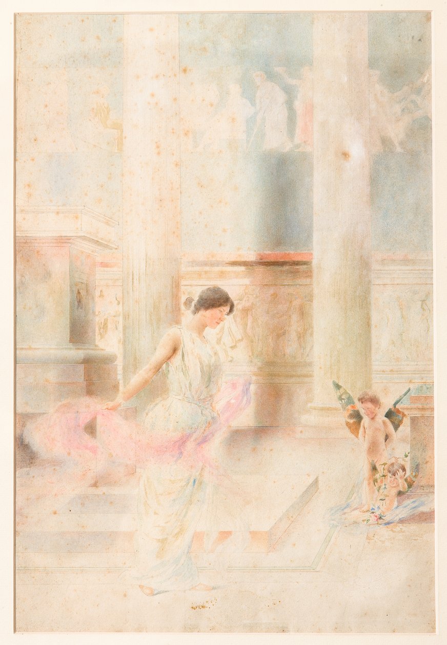 Svatební tanec (akvarel) od Giovanni Muzzioli