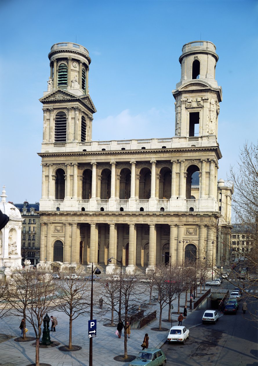 Fasáda kostela Saint-Sulpice, Paříž (foto) od Giovanni Niccolo Servandoni