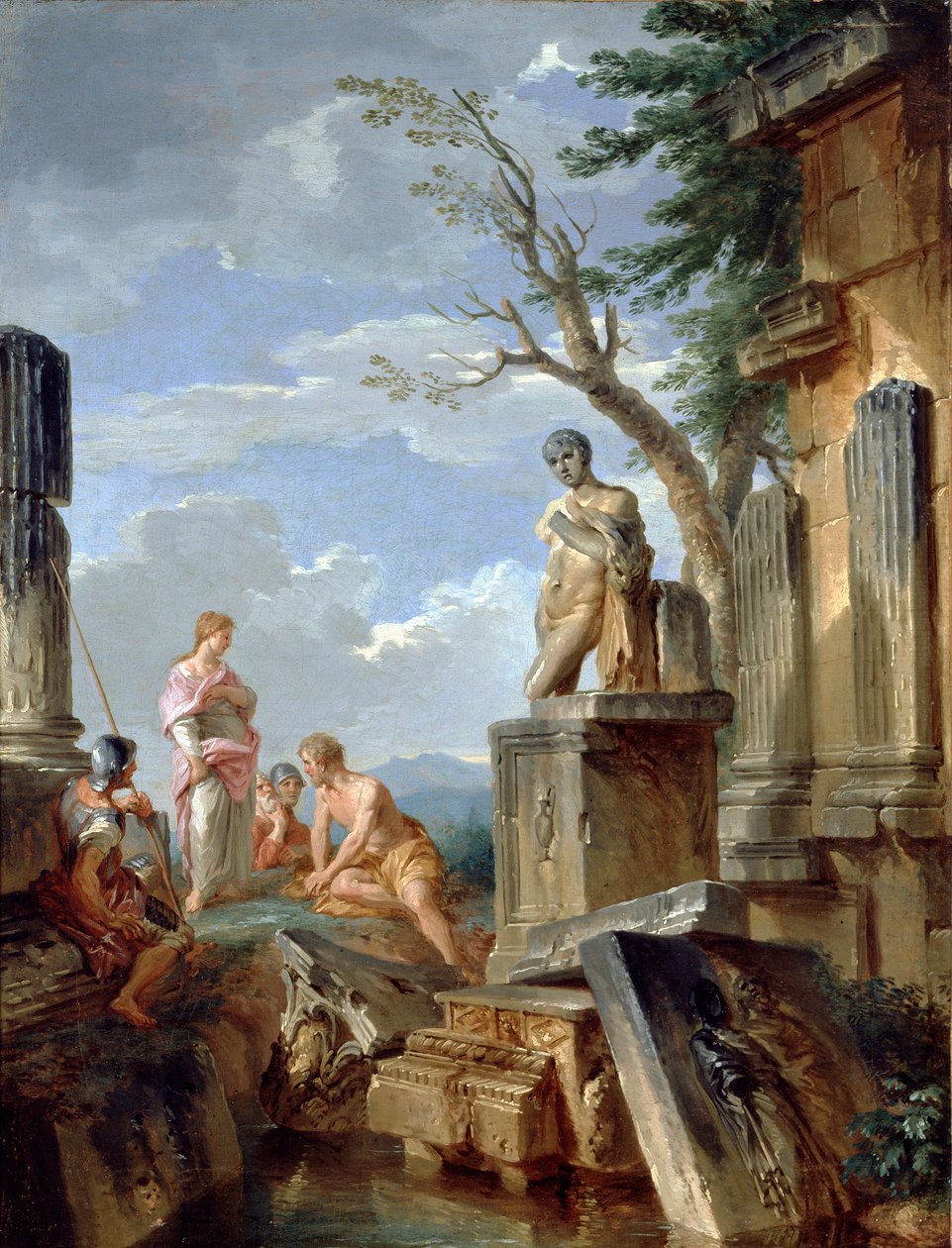 Ruiny se Sibylou a dalšími postavami, c1720 od Giovanni Paolo Panini