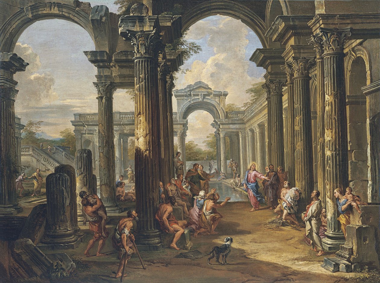 Bazén Bethesda od Giovanni Paolo Pannini