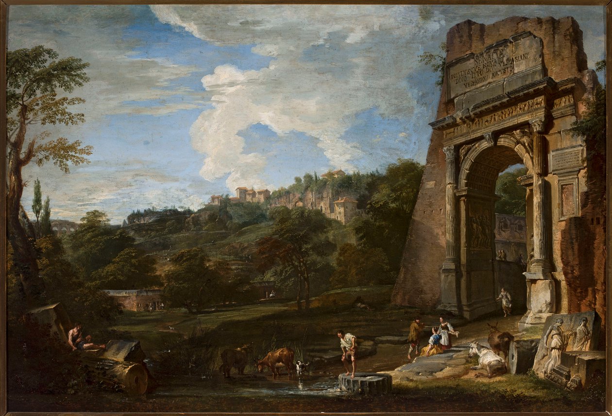 Krajina s Titovým obloukem od Giovanni Paolo Pannini