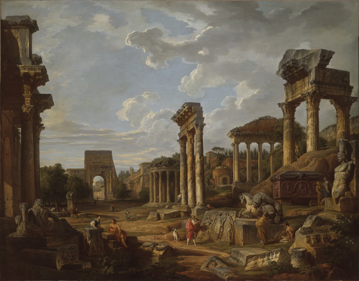 Capriccio z Fora Romana, 1741 od Giovanni Paolo Pannini