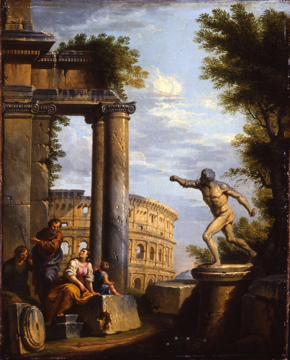Capricci klasických ruin s diskutujícími filozofů od Giovanni Paolo Pannini