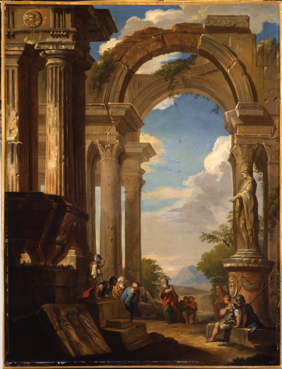 Capricci římských ruin s postavami od Giovanni Paolo Pannini