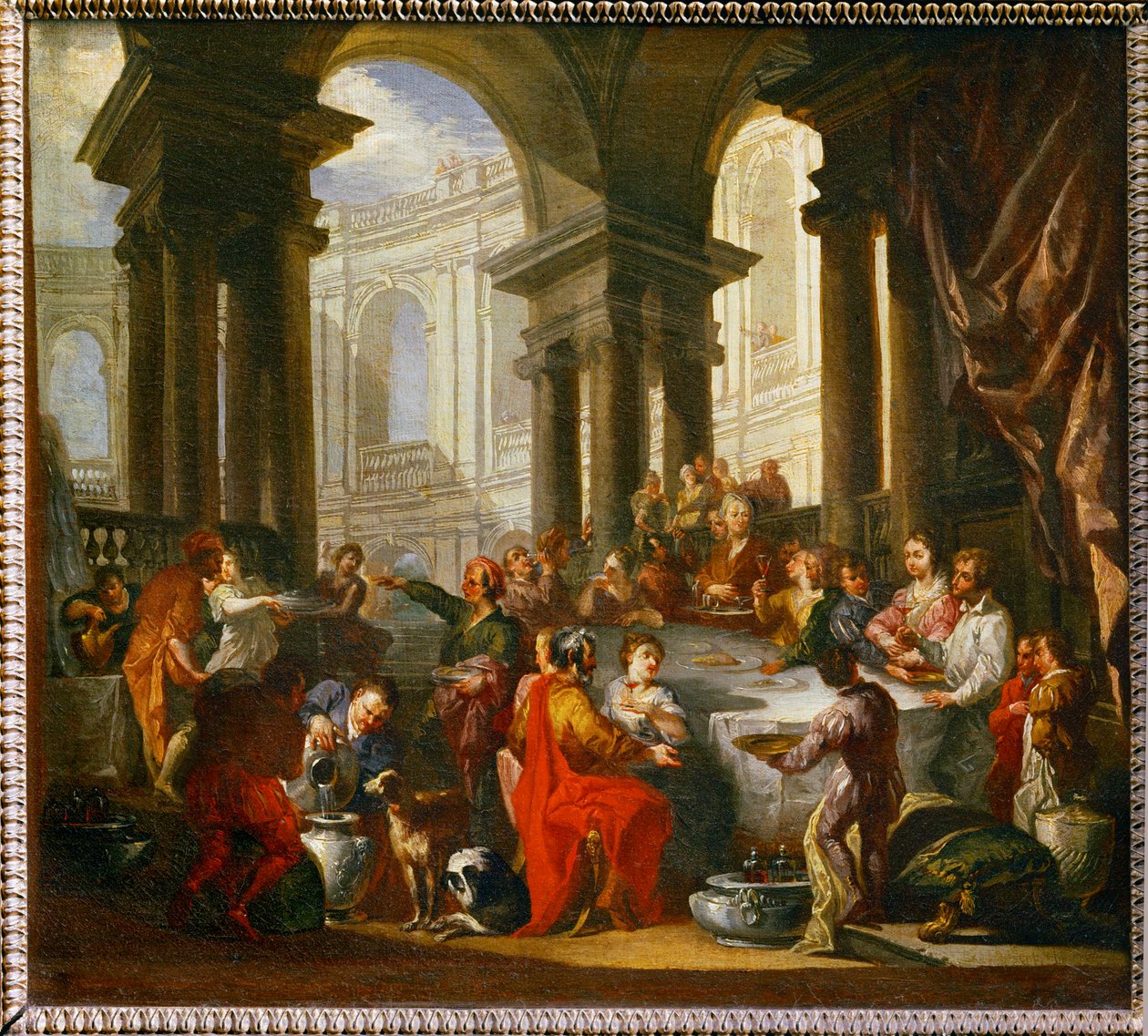 Hostina pod iónským portikem... od Giovanni Paolo Pannini or Panini
