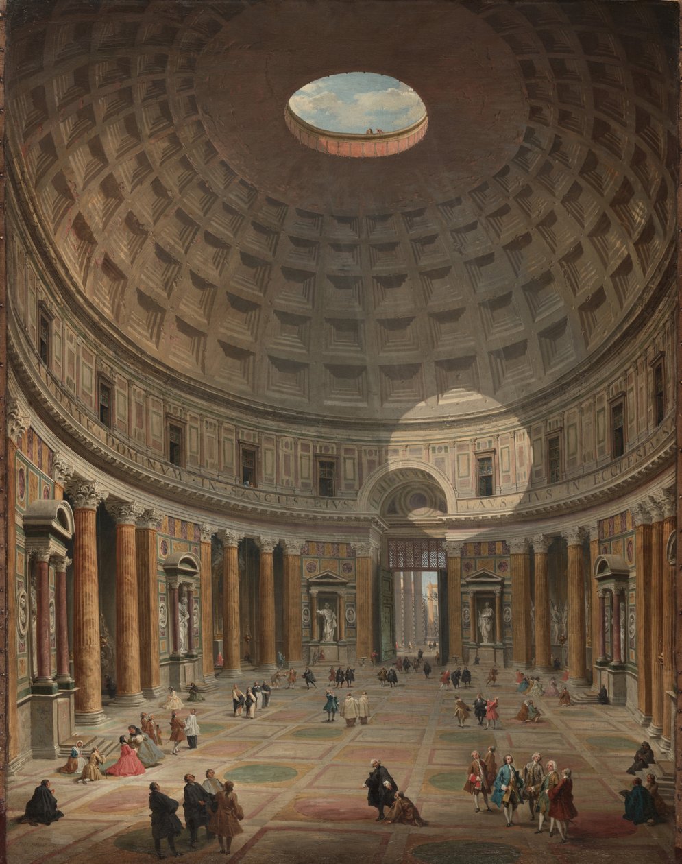 Interiér Pantheonu, Řím, 1747 od Giovanni Paolo Pannini
