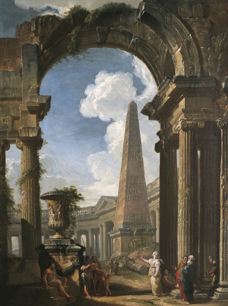 Ruiny chrámu se Sibylou, kolem roku 1719 (olej na plátně) od Giovanni Paolo Pannini
