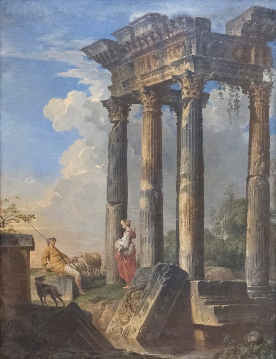 Ruiny s pastýři od Giovanni Paolo Pannini