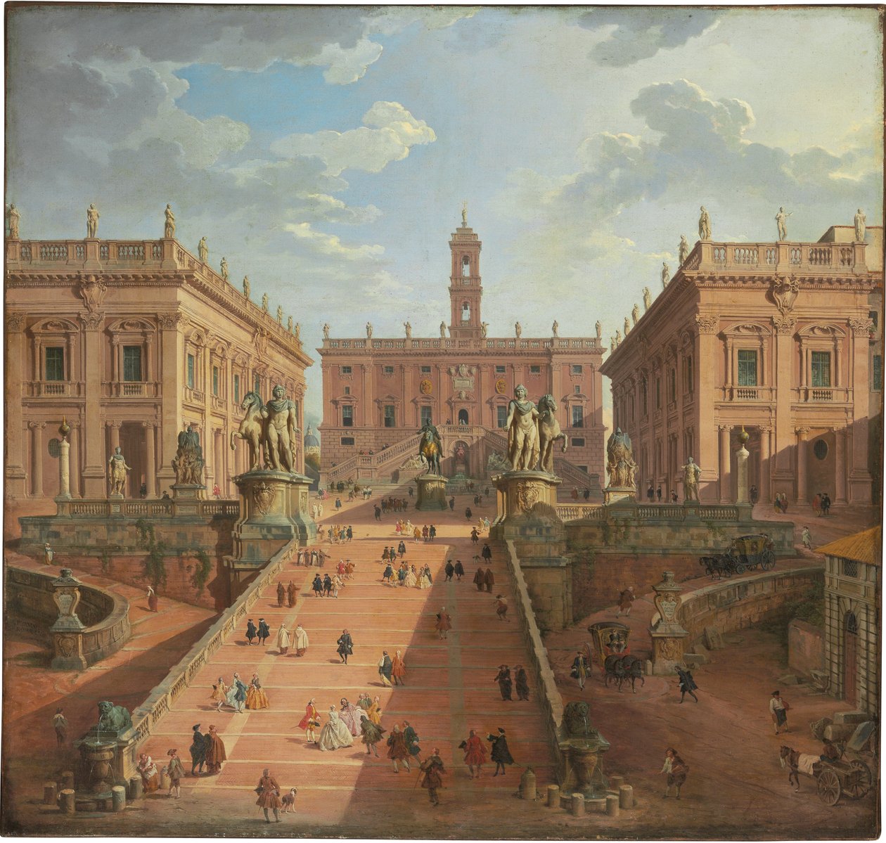 Pohled na Campidoglio, Řím, 1750 od Giovanni Paolo Pannini