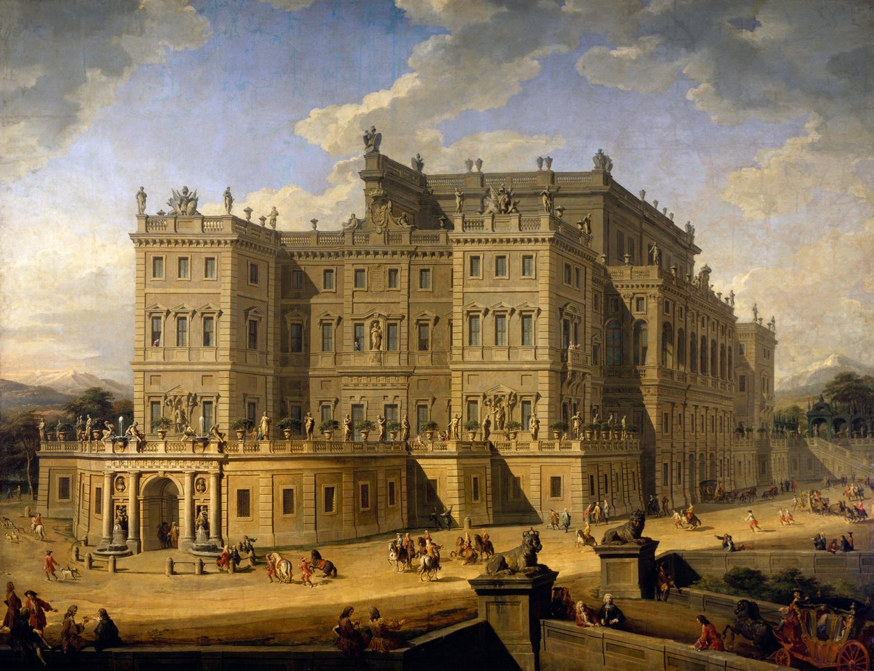Pohled na hrad Rivoli od Giovanni Paolo Pannini