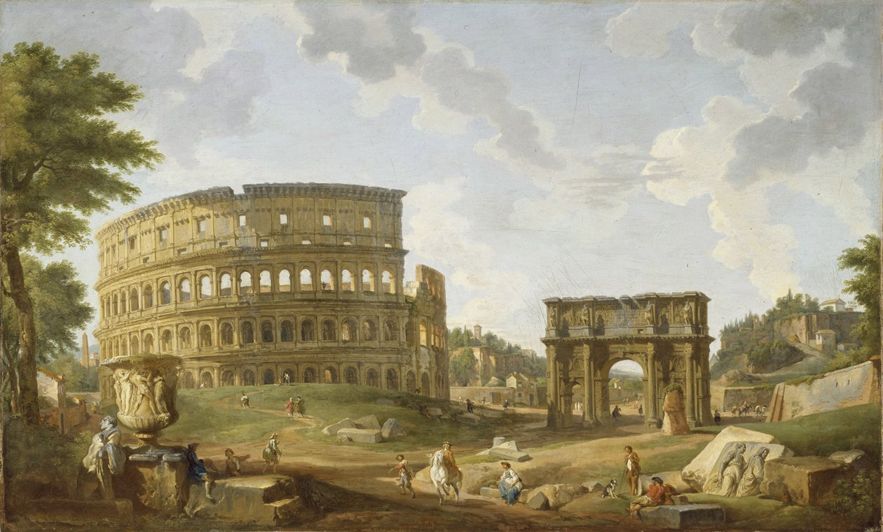 Pohled na Koloseum, 1747 od Giovanni Paolo Pannini