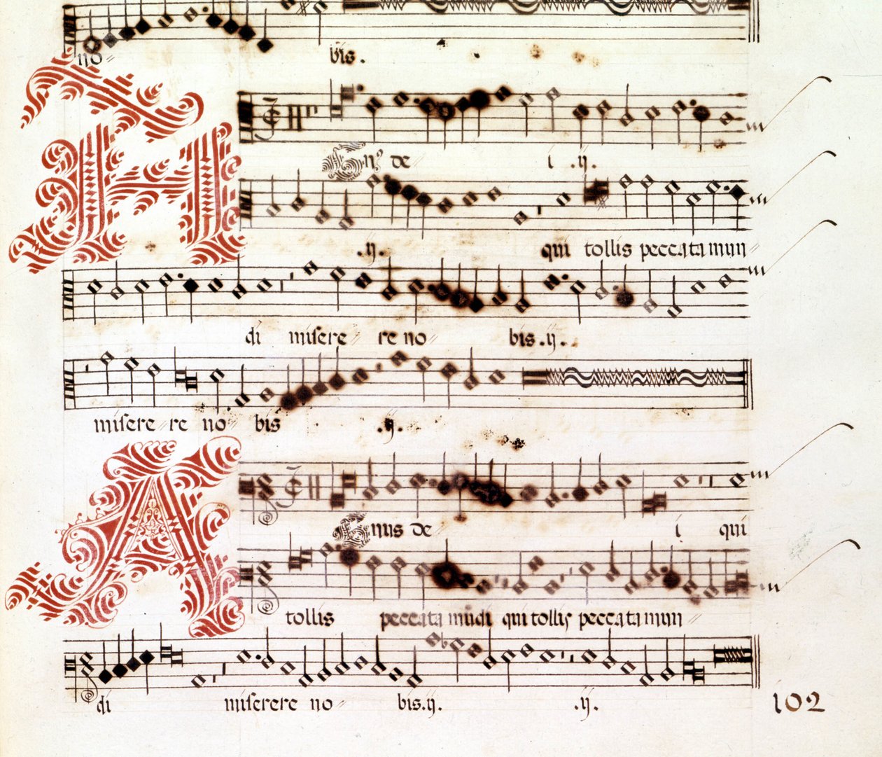 Agnus Dei "Mágů z Mantovy" od Giovanniho Pierluigiho da Palestrina (1525 - 1594), italského skladatele. od Giovanni Pierluigi da (after) Palestrina
