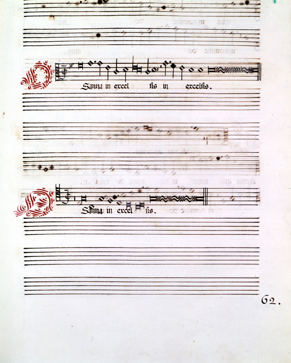 OSANNA rukopis „Messes of Mantova“ Giovanni Pierluigi da Palestrina (1525 - 1594), italský skladatel. od Giovanni Pierluigi da (after) Palestrina