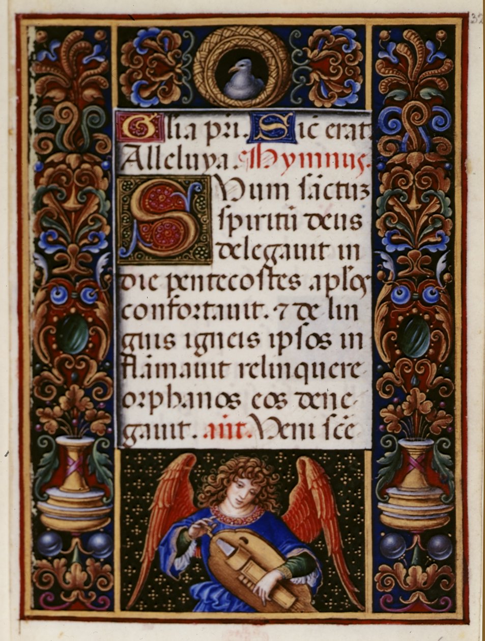 Přidat 34294 fol.32 Textová stránka se zdobeným okrajem, z 