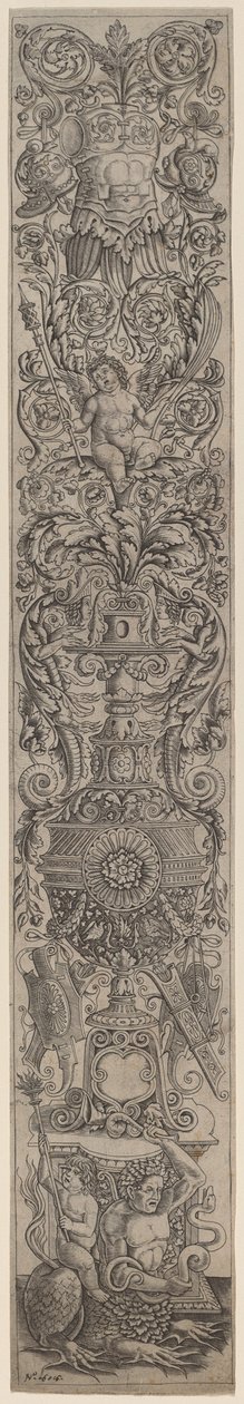 Ornament Panel: Triton Ridden by a Child od Giovanni Pietro Birago and Zoan Andrea