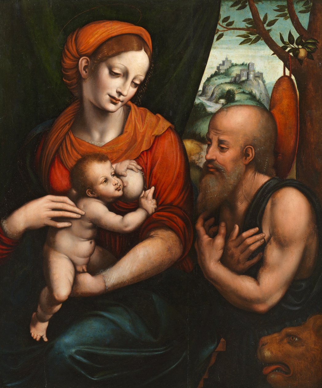 Panna a dítě se svatým Jeronýmem od Giovanni Pietro Rizzoli (attr. to) Giampietrino