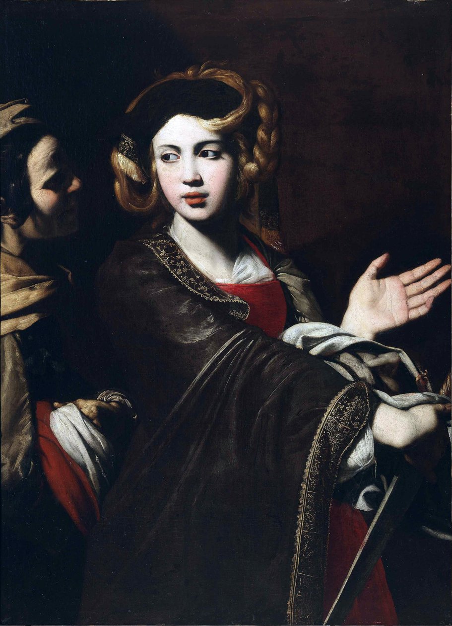 Judita s hlavou Holoferna od Ricca, Giovanni (1603-c. 1656). Olej na plátně, rozměr: 103x76, cca 1637-1640, Diecézní muzeum, Salerno od Giovanni Ricca
