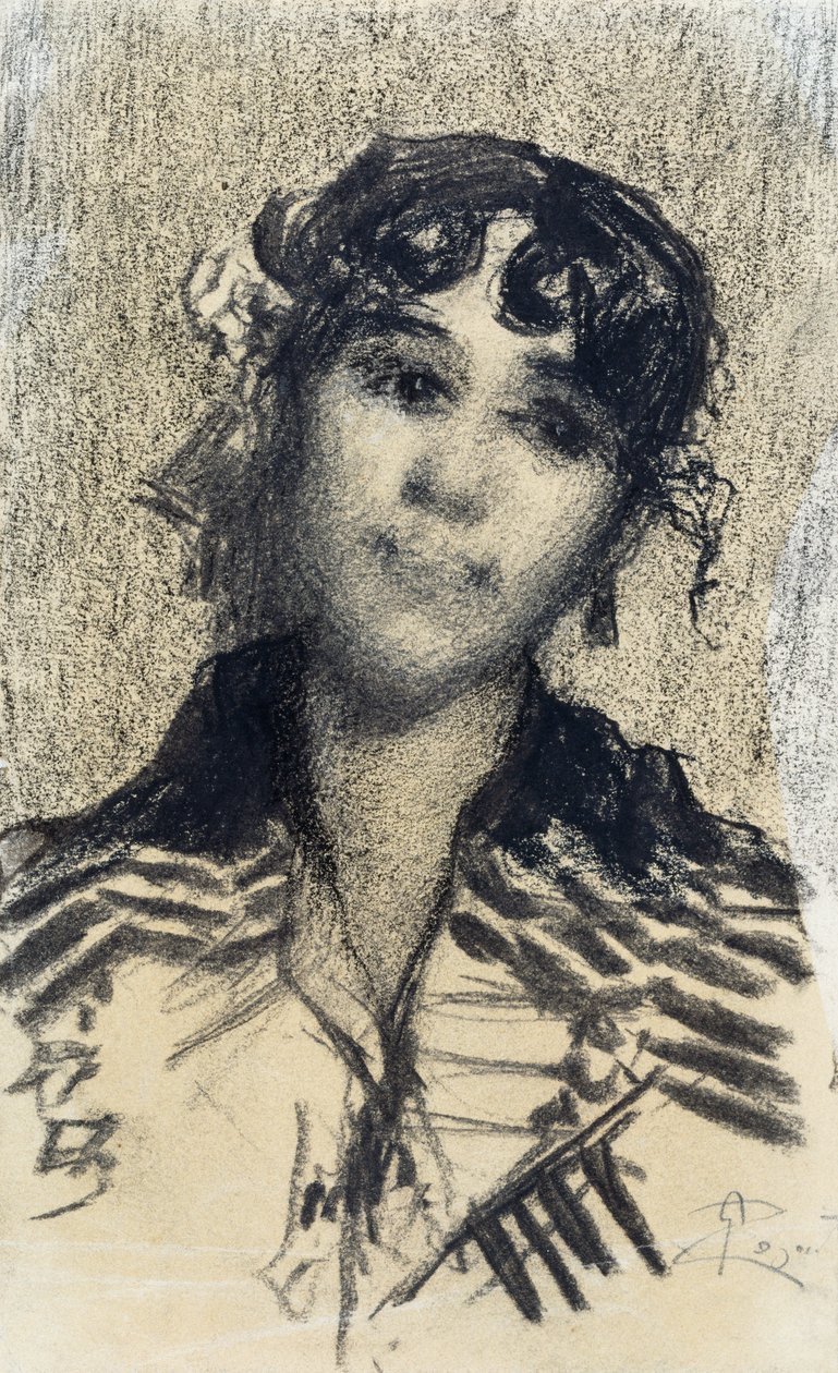 Hlava ženy od Giovanni Segantini