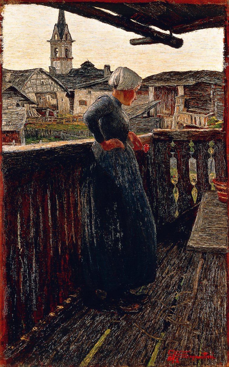 Na balkoně od Giovanni Segantini