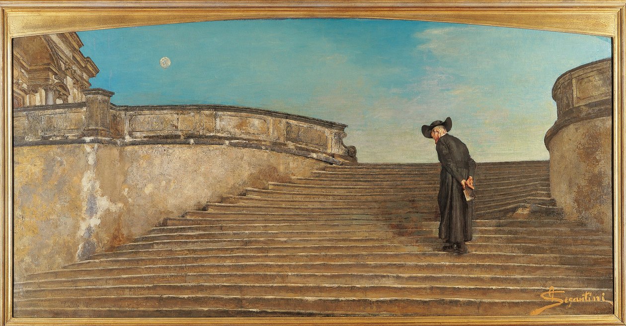 Švýcarsko, Svatý Mořic, Na Mši Před od Giovanni Segantini
