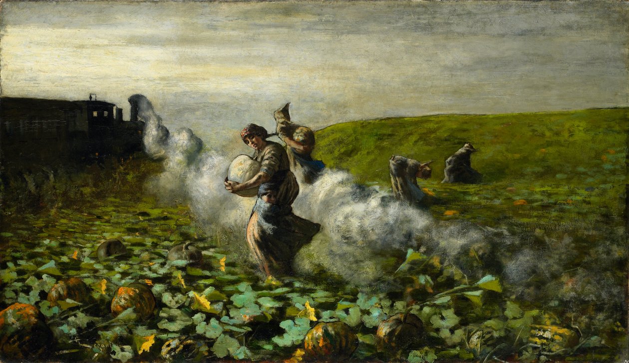 Sklizeň dýní od Giovanni Segantini