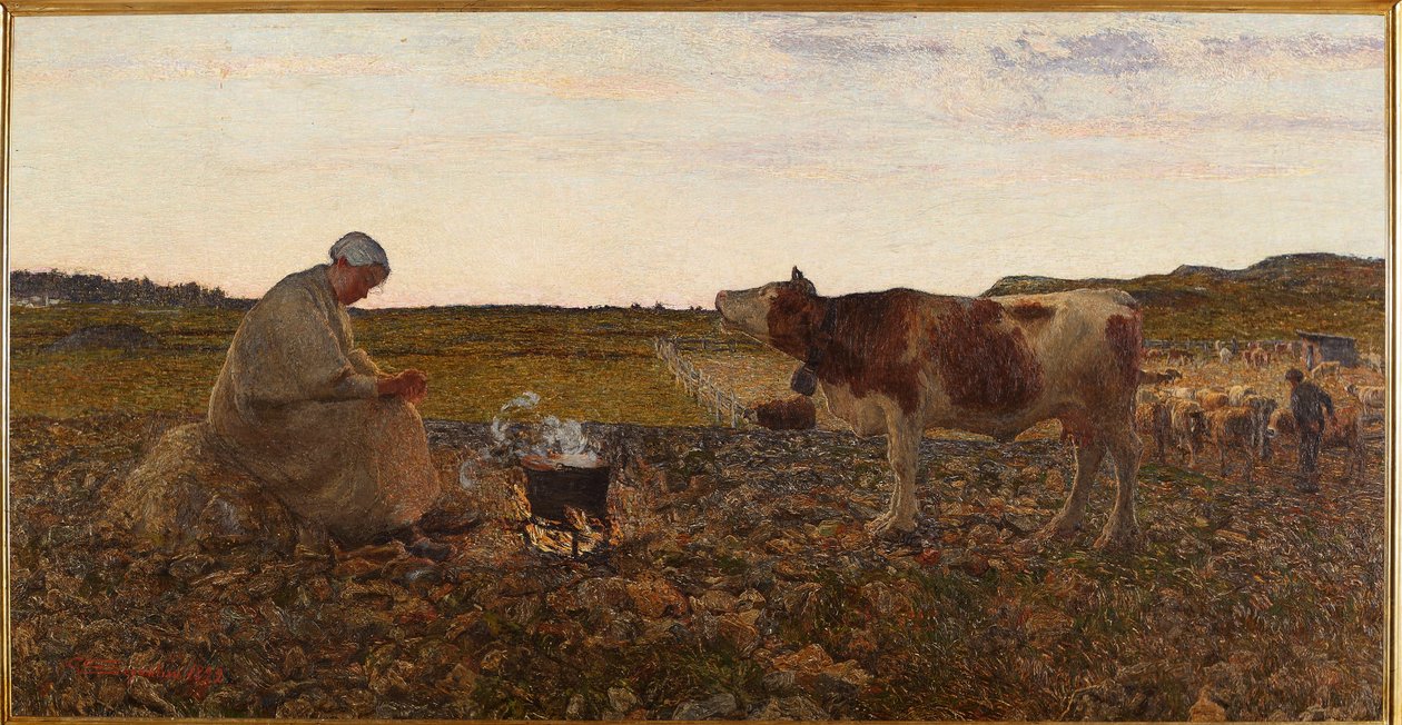 Smutná hodina (malba od Giovanni Segantini